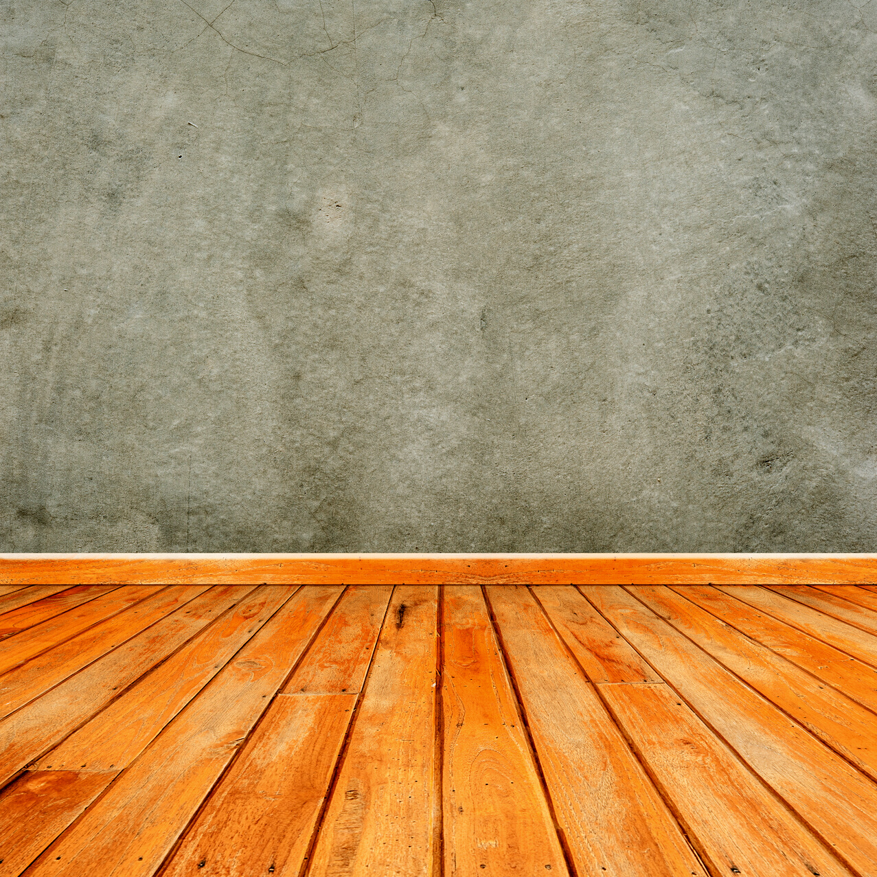 Concrete Wall and Wooden Floor  